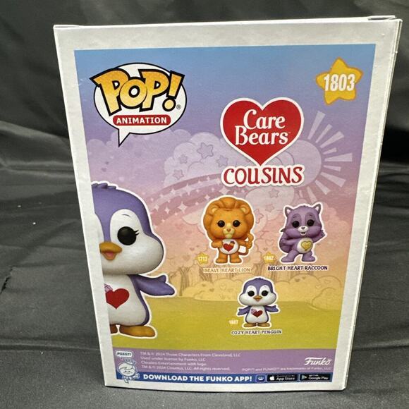 Funko! Pop Animation Care Bear Cousins Cozy Heart Penguin Bright Heart Raccoon - Picture 10 of 12